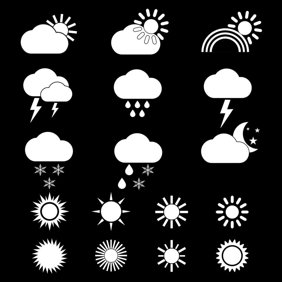 Satz von Wettersymbolen vektor