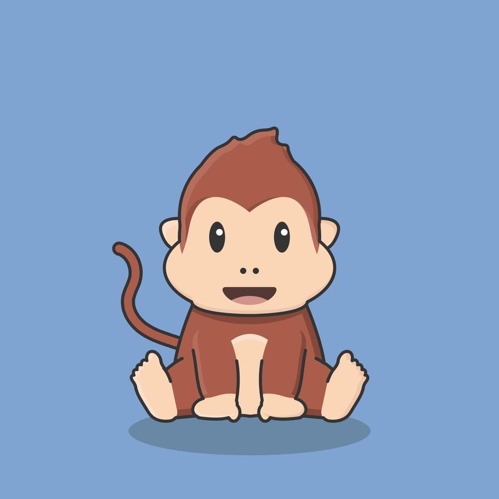 apa orangutang gorilla babian kong gorilla zodiac tecknad bakgrund vektor schimpans apa ikon