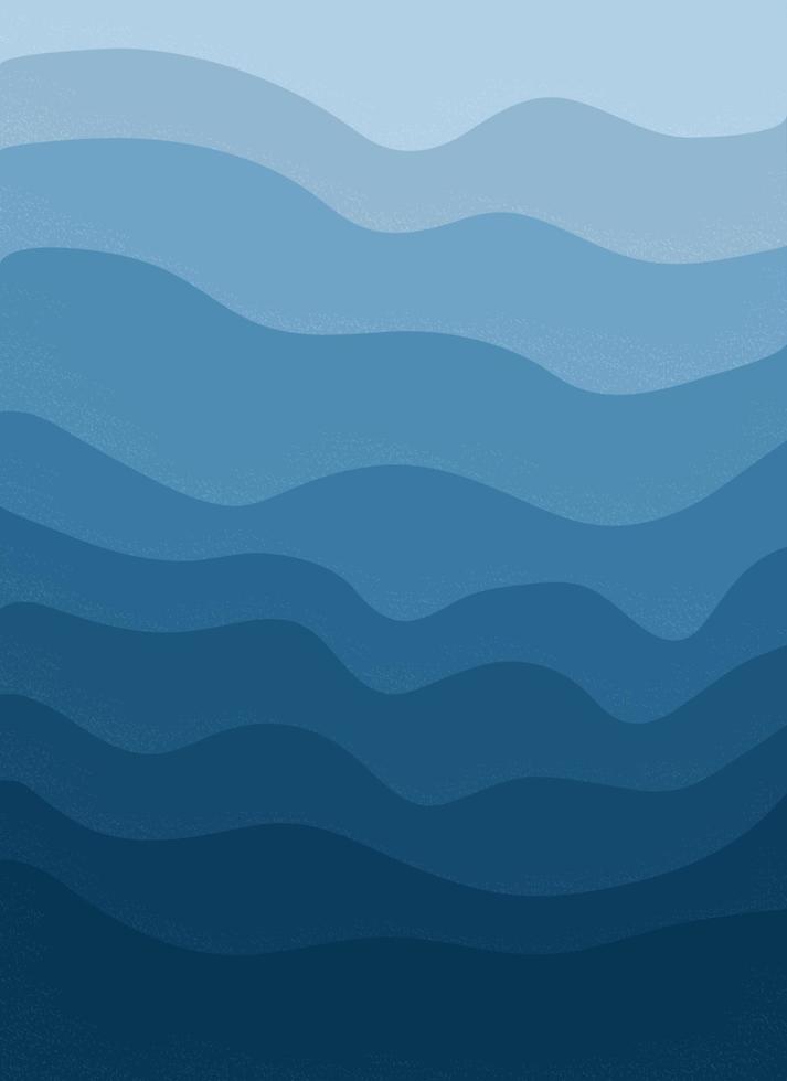 ovanifrån av det blå havet. abstrakt elegant bakgrund med havsvågor. blått vatten och himmel av olika nyanser vektor