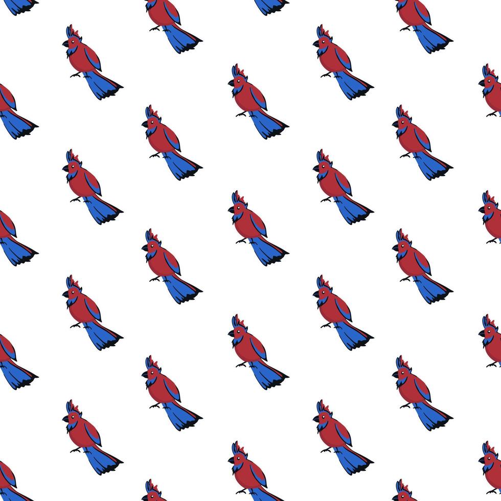 nahtloses Muster mit Vögeln. niedliche Cartoon-Papageien. vektor