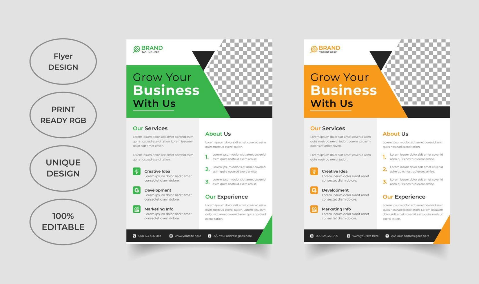 Corporate Business Flyer Design-Vorlage vektor