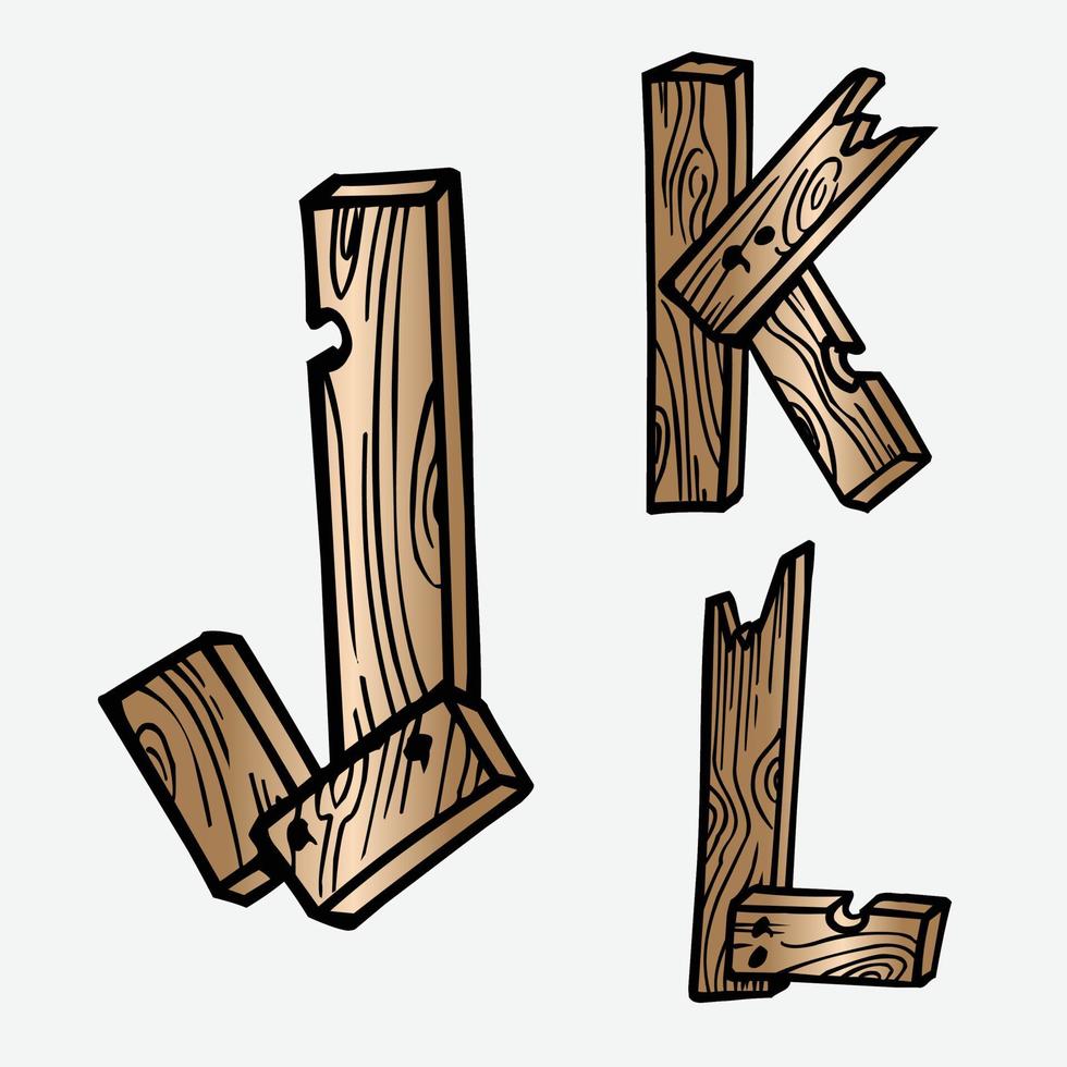 holz baum textur buchstaben alphabete schriftart initialen abc englisch kreativ dekorativ hauptstädte vektorillustration wild lebende tiere wälder vektor