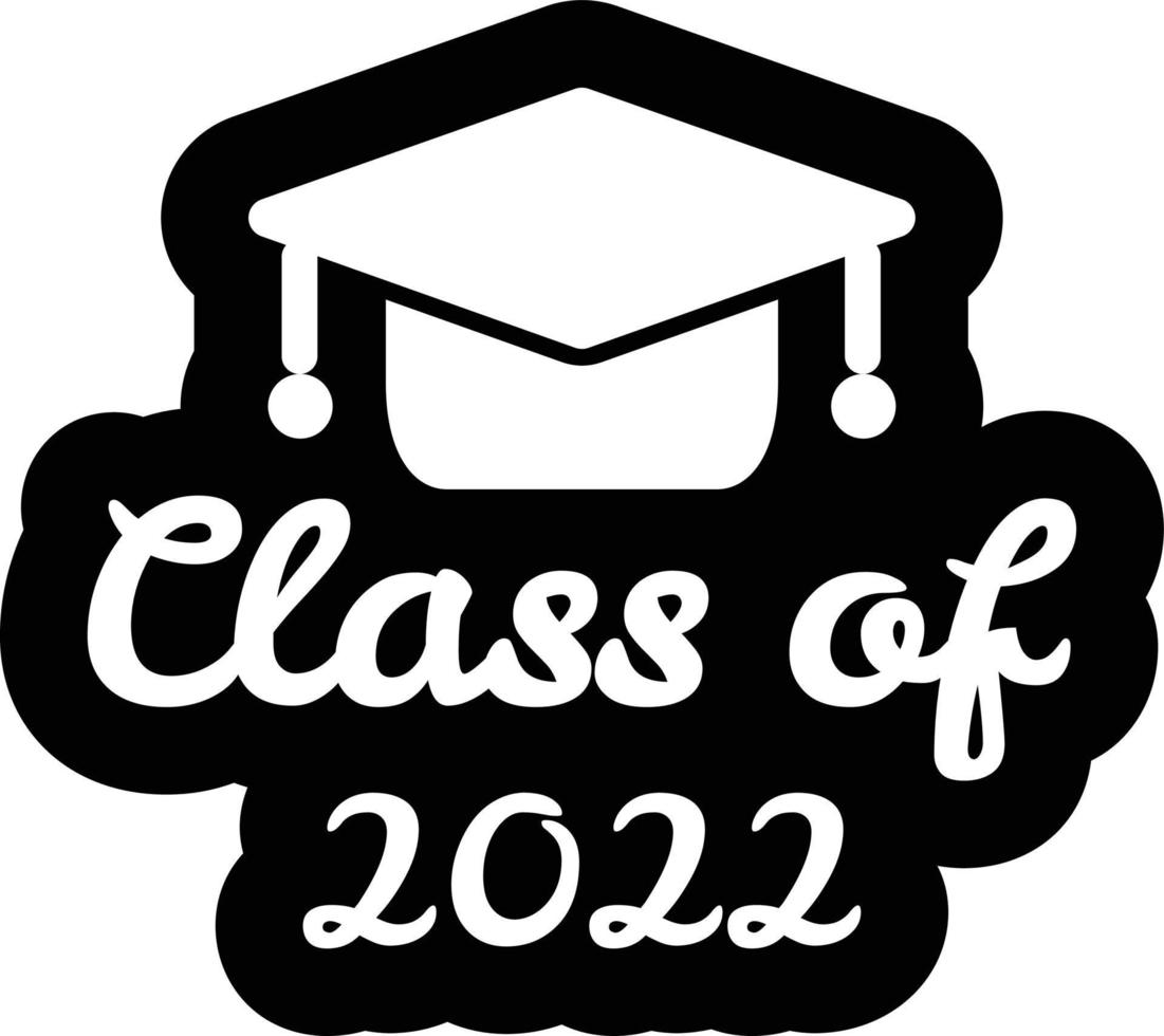 klass 2022. examensbanner för gymnasiet, högskoleexamen. klass 2022 för att gratulera unga akademiker till examen. vektor