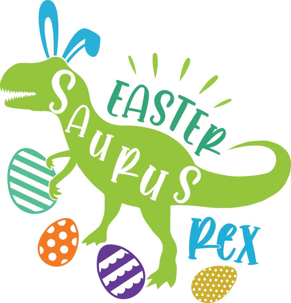 Ostern Dinosaurier Rex Hase vektor