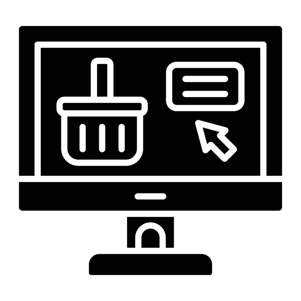 E-Commerce-Glyphensymbol vektor