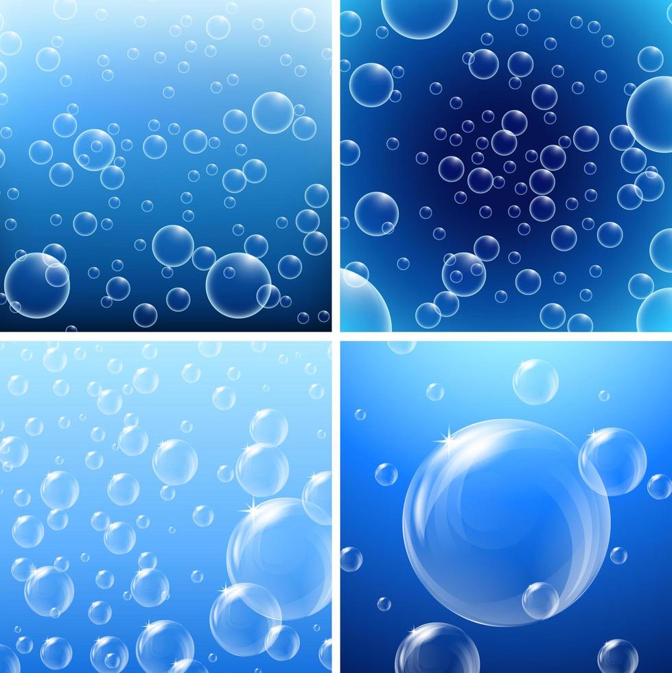 eine Reihe von Wasserblasen Hintergrund vektor