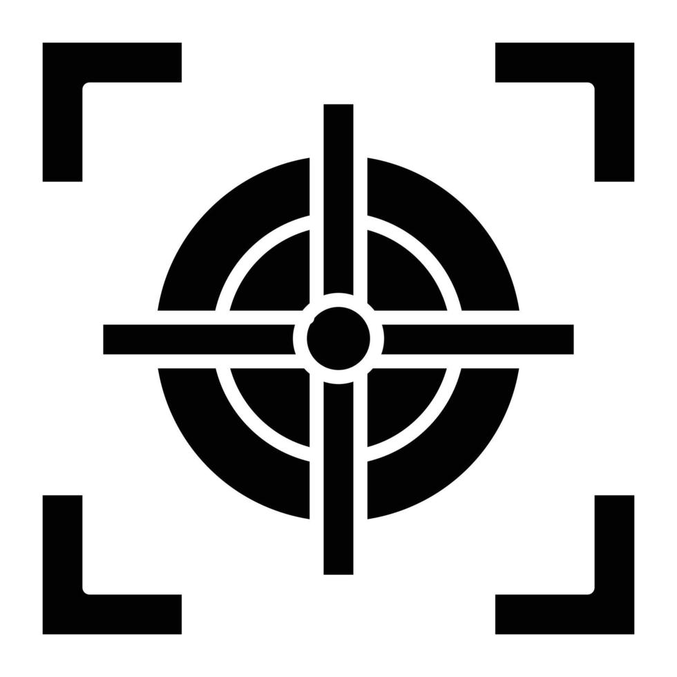 Fokus-Glyphe-Symbol vektor