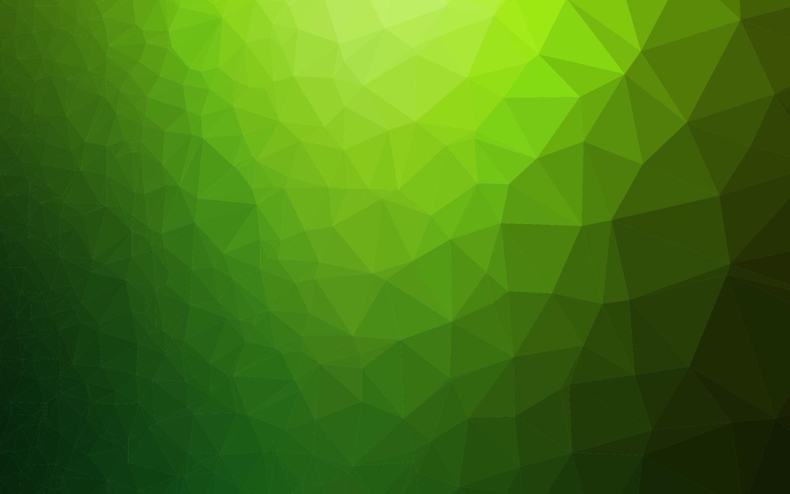 ljusgrön vektor triangel mosaik mall.