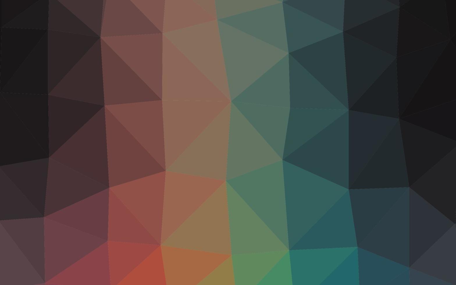 dunkle mehrfarbige, abstrakte polygonale Abdeckung des Regenbogenvektors. vektor