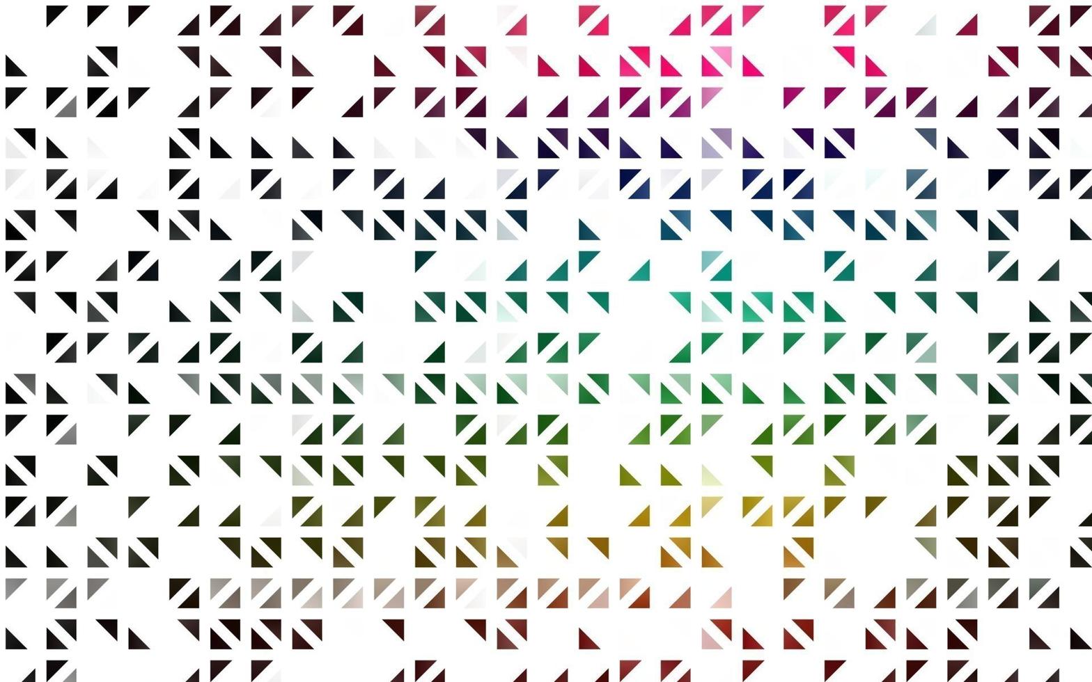 ljus mångfärgad, regnbåge vektor mall med kristaller, trianglar.