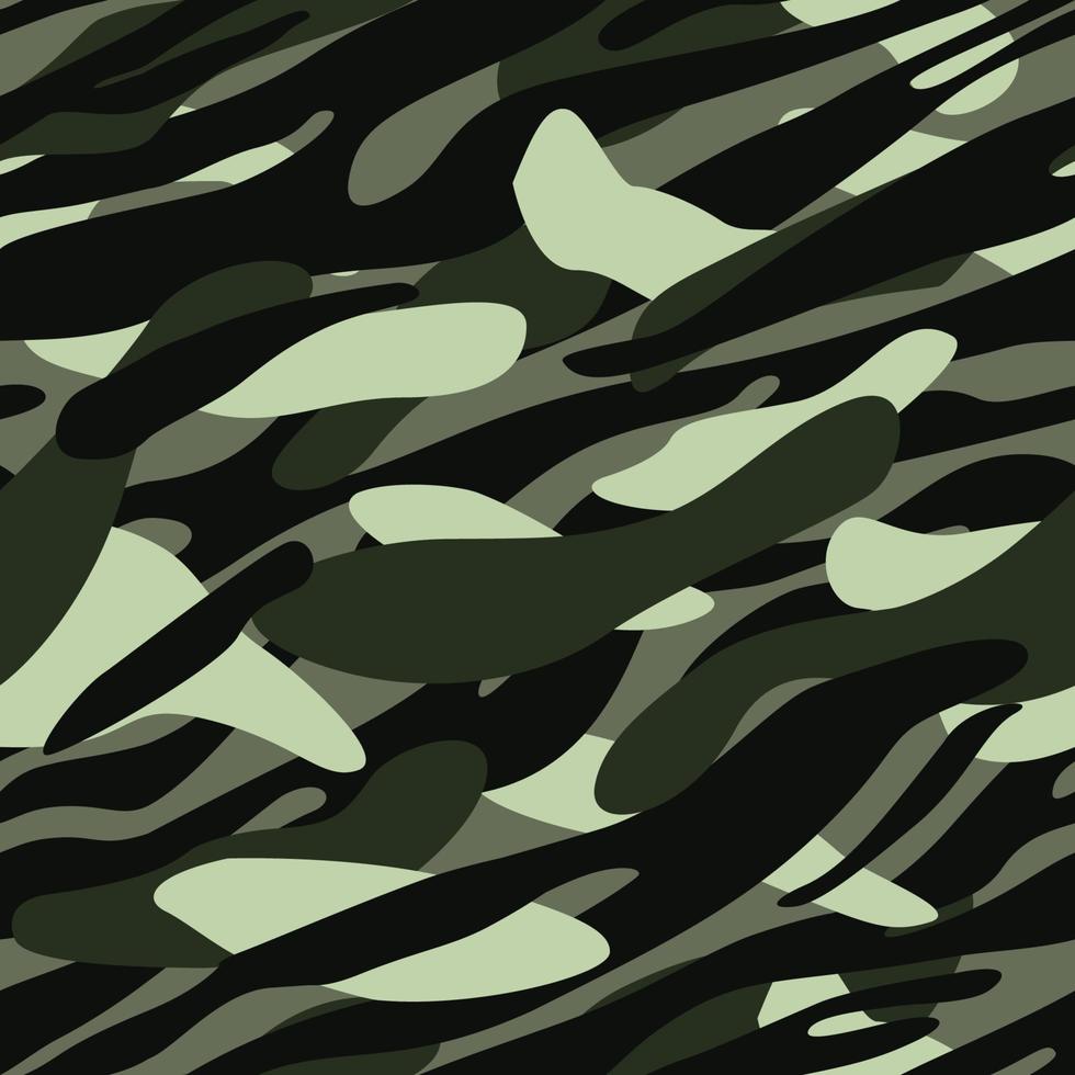 kamouflagemönster med mörkgrön pastellbakgrund vektor