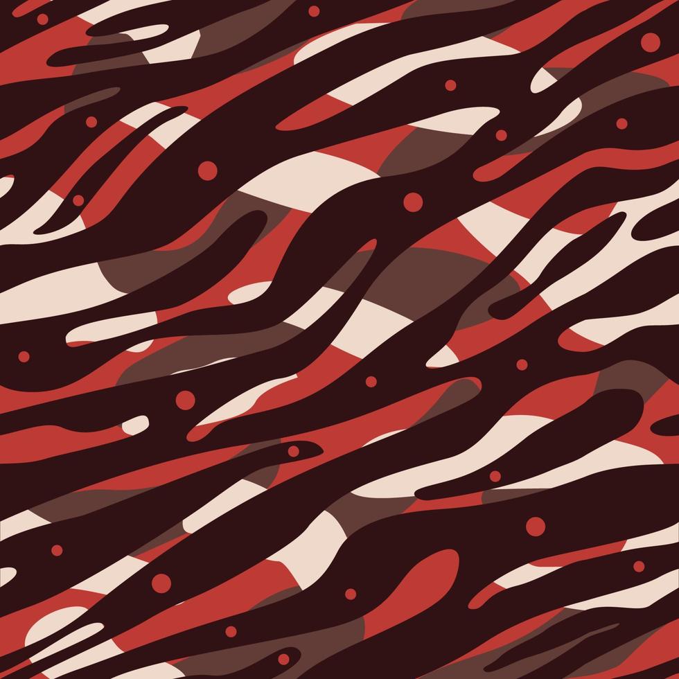 kamouflagemönster med rödbrun bakgrund vektor
