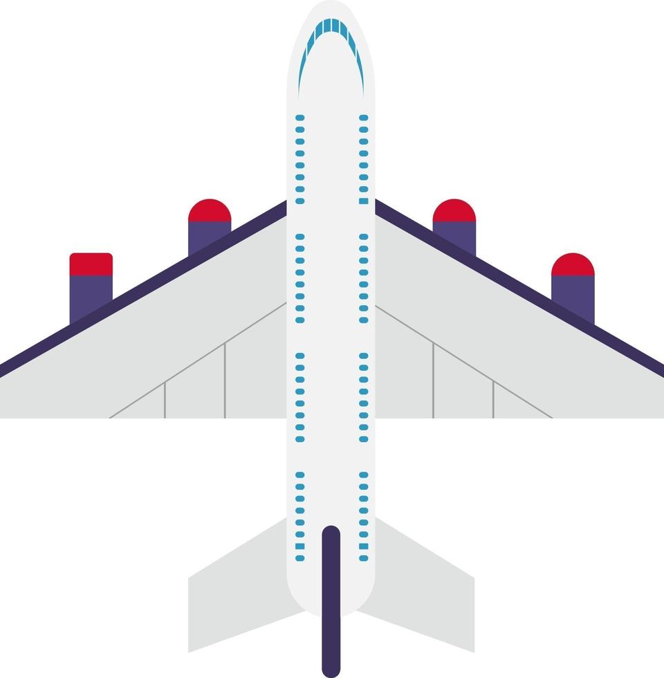 flygande plan, illustration, vektor på en vit bakgrund.