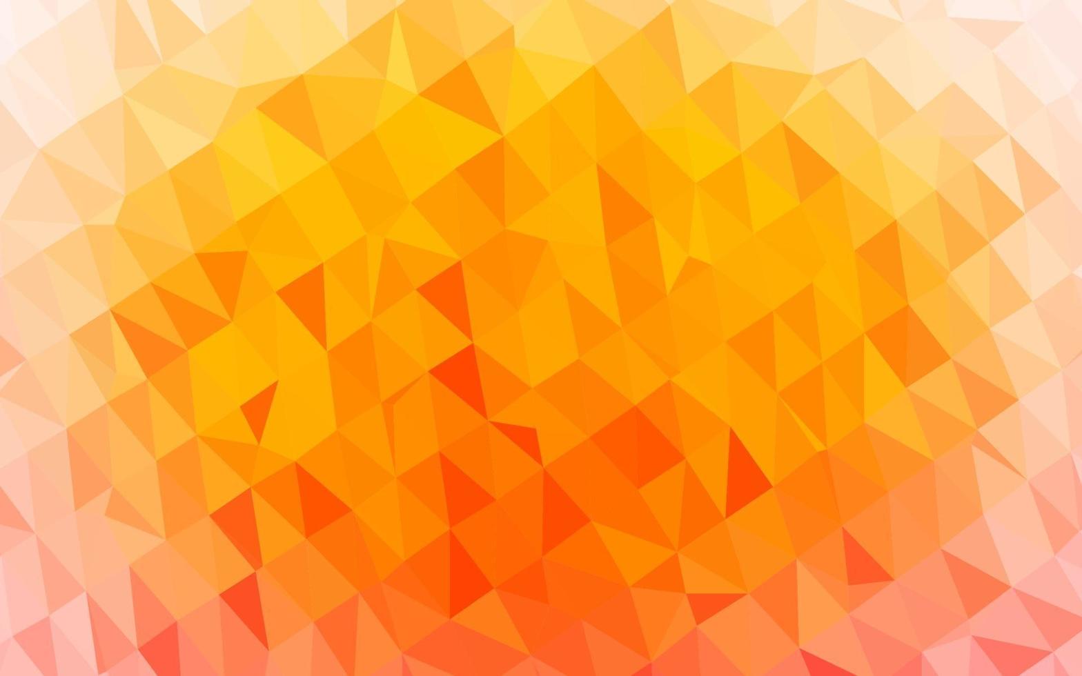 ljusgul, orange vektor abstrakt mosaikmönster.