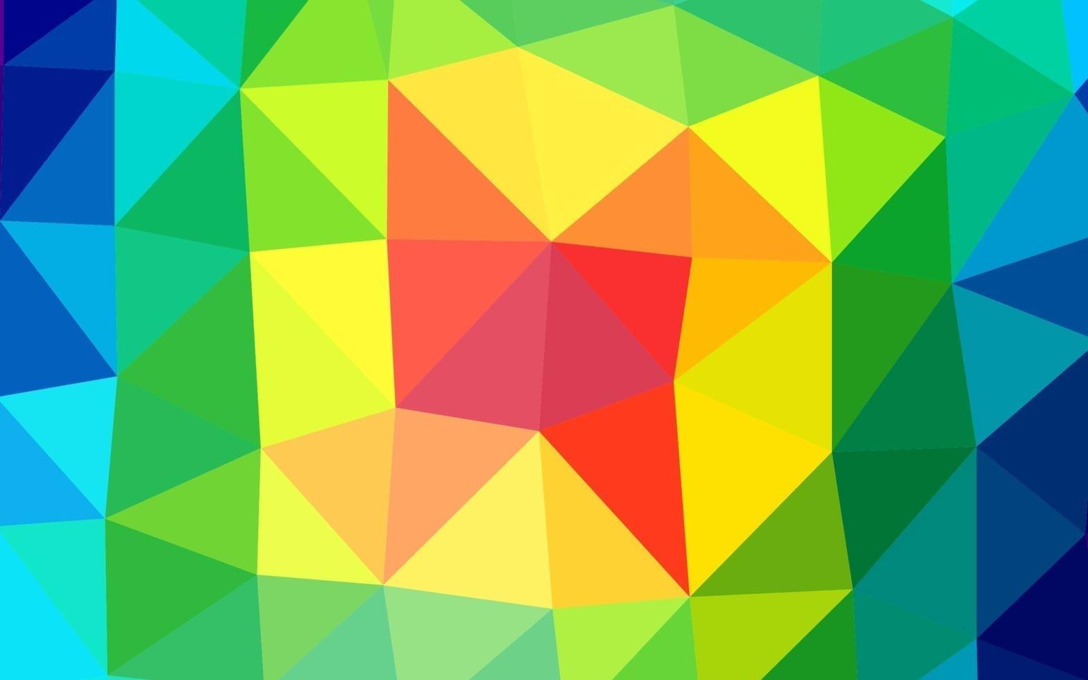 helles mehrfarbiges, abstraktes Layout des Regenbogenvektorpolygons. vektor