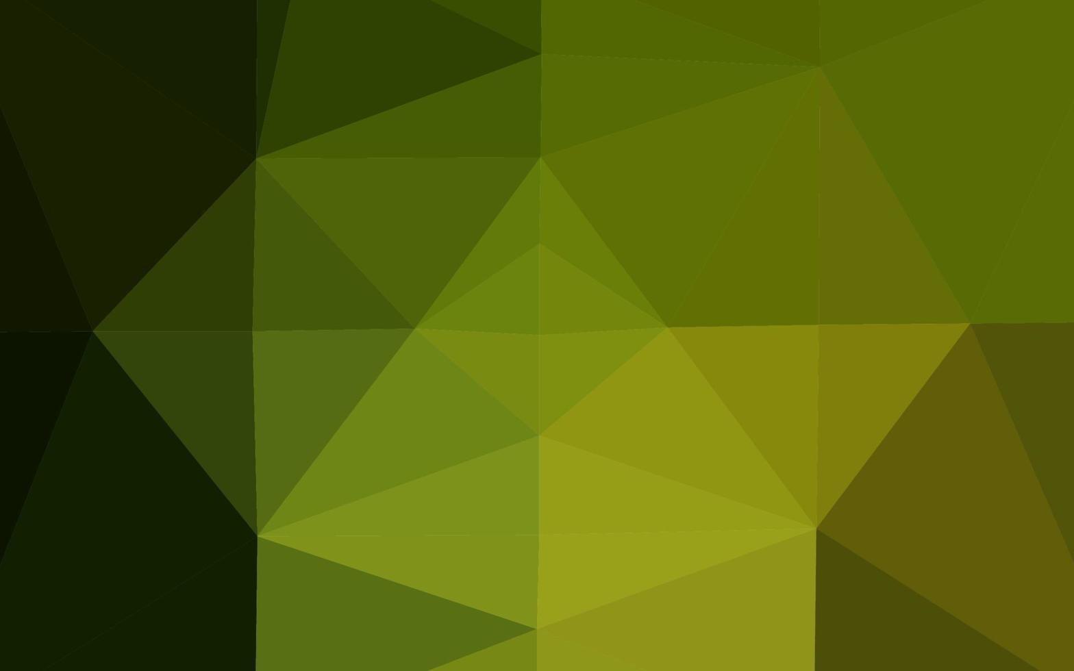 mörkgrön, gul vektor triangel mosaik textur.