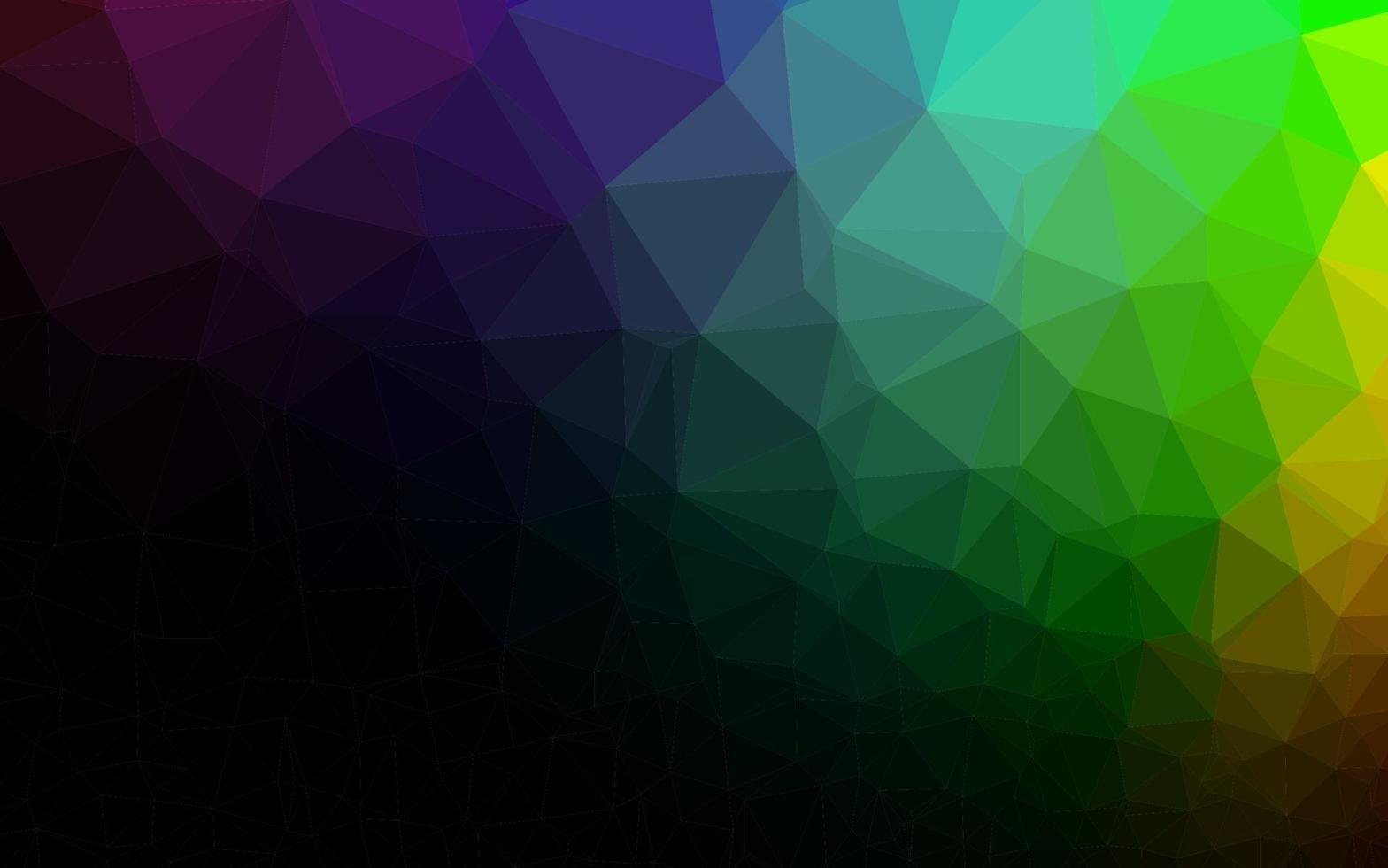 dunkle Mehrfarben-, Regenbogenvektor-Low-Poly-Textur. vektor