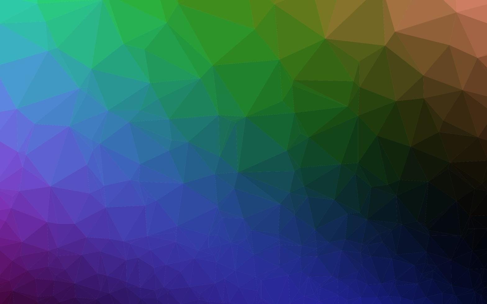 dunkle mehrfarbige, regenbogenfarbene, verschwommene Dreiecksbeschaffenheit. vektor