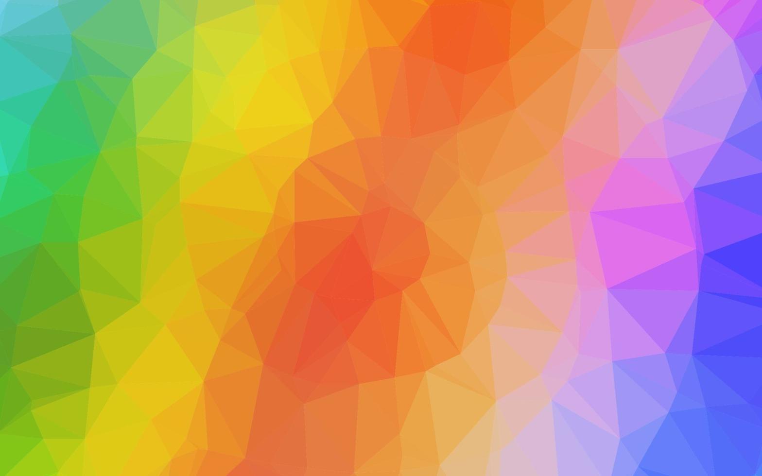 helle mehrfarbige, polygonale Regenbogenvektorschablone. vektor