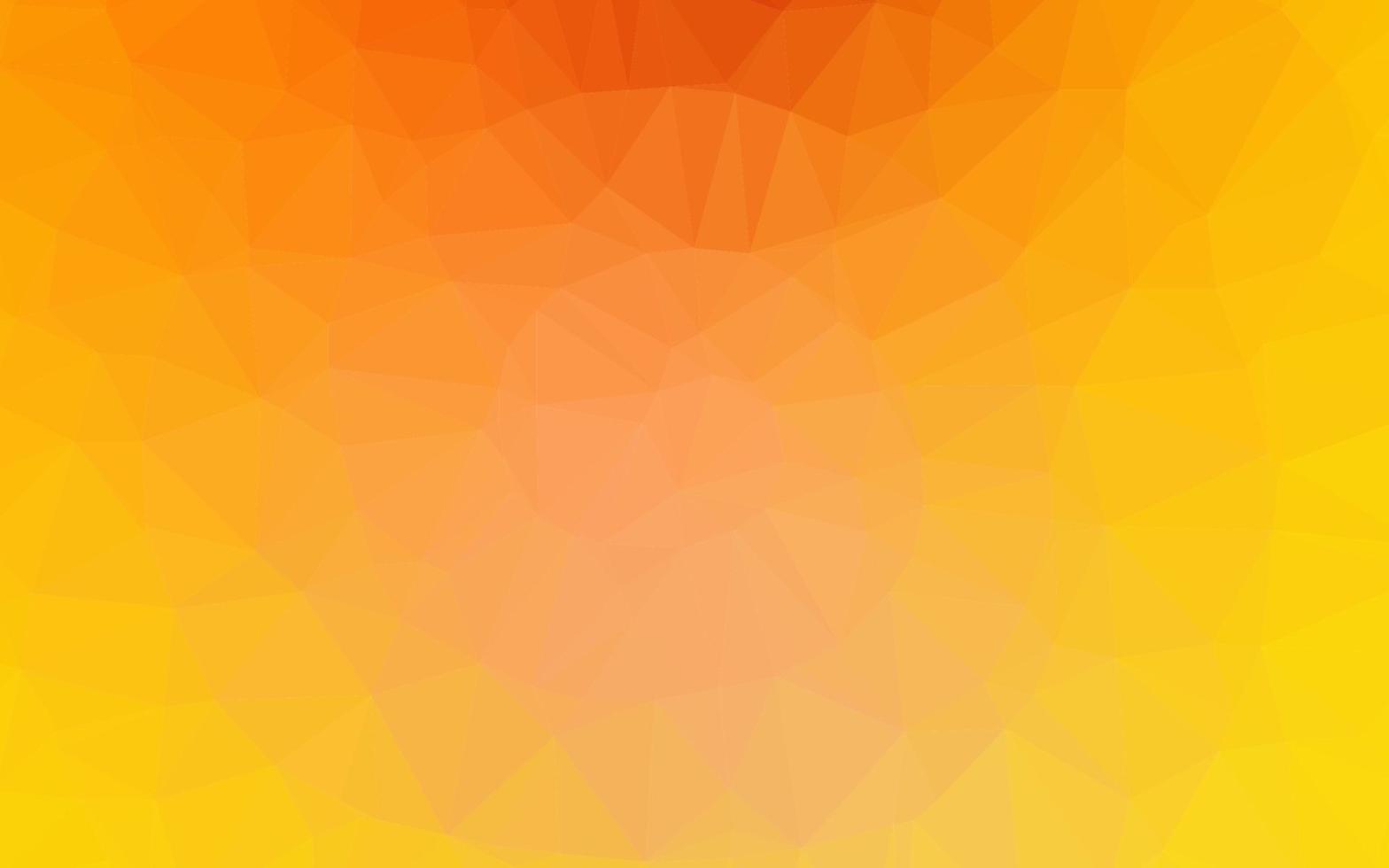ljusgul, orange vektor triangel mosaik mall.