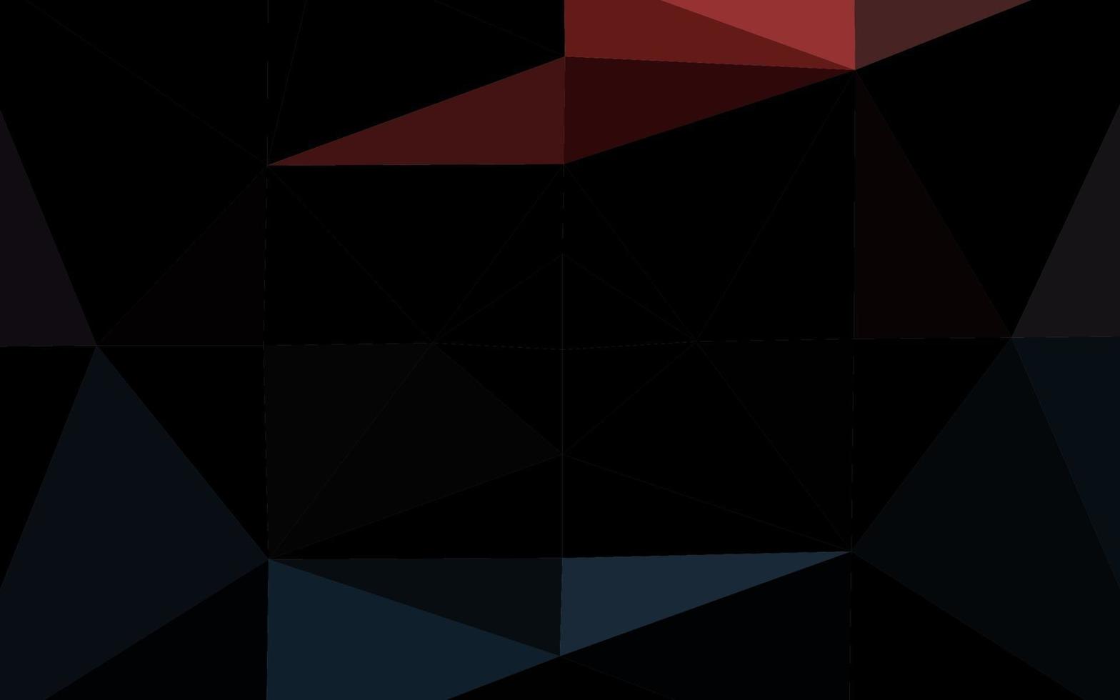 dunkelblaue, rote Vektordreieck-Mosaikschablone. vektor