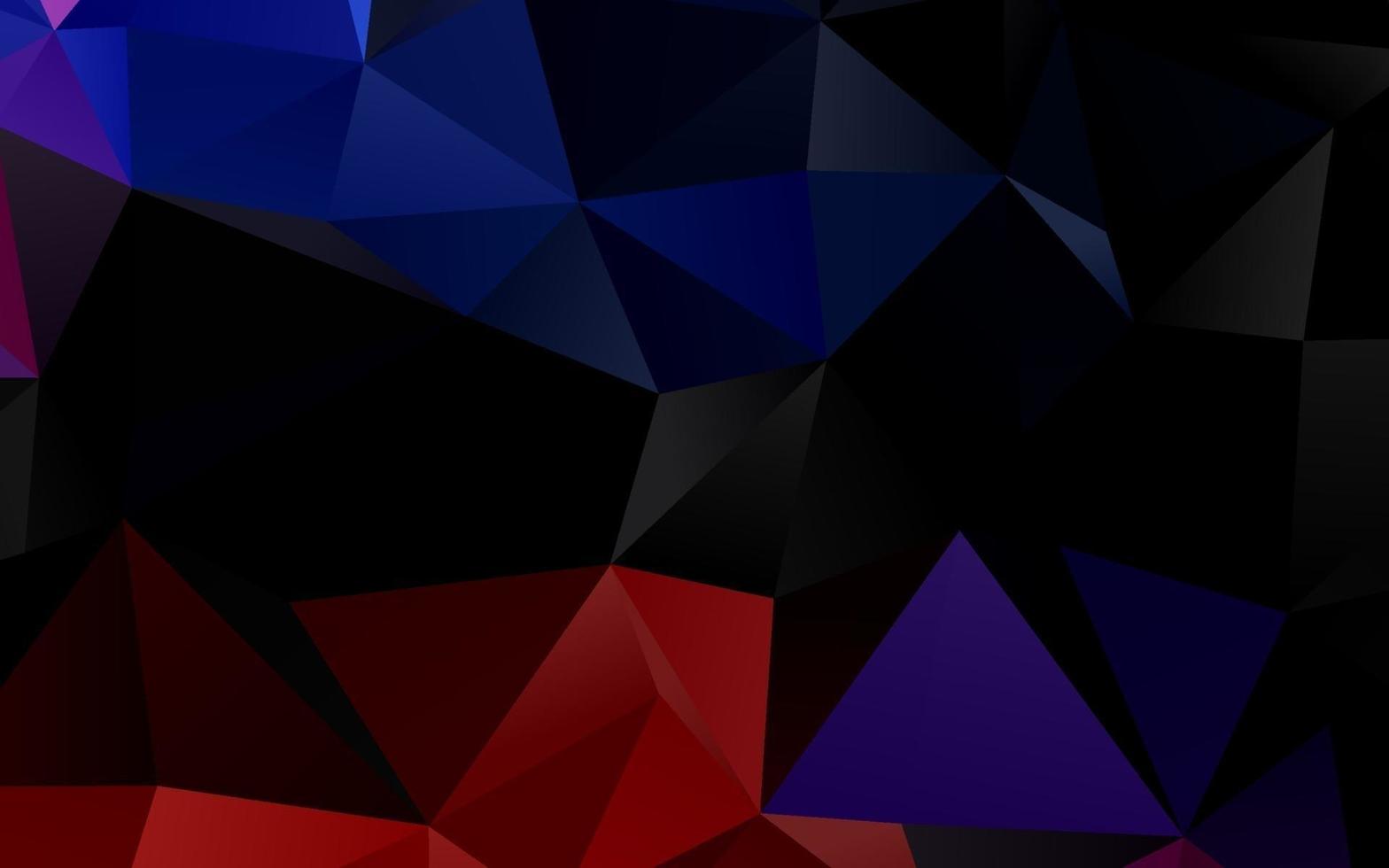 dunkelblauer, roter Vektor abstrakter Mosaikhintergrund.