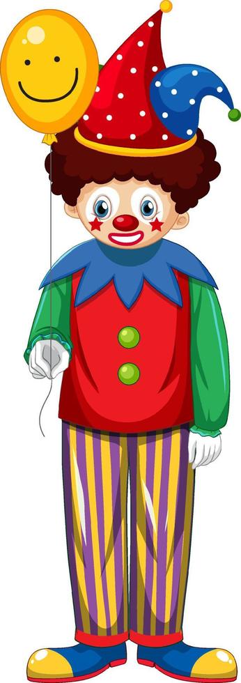 bunte clown-zeichentrickfigur vektor