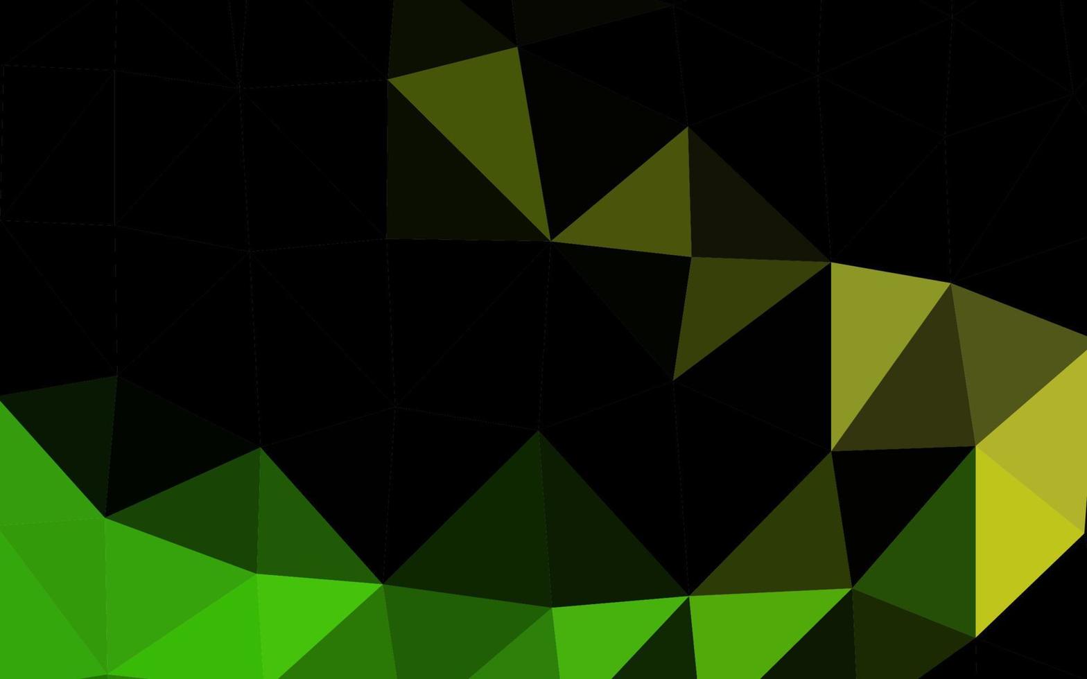 dunkelgrüner, gelber Vektor abstrakte polygonale Abdeckung.