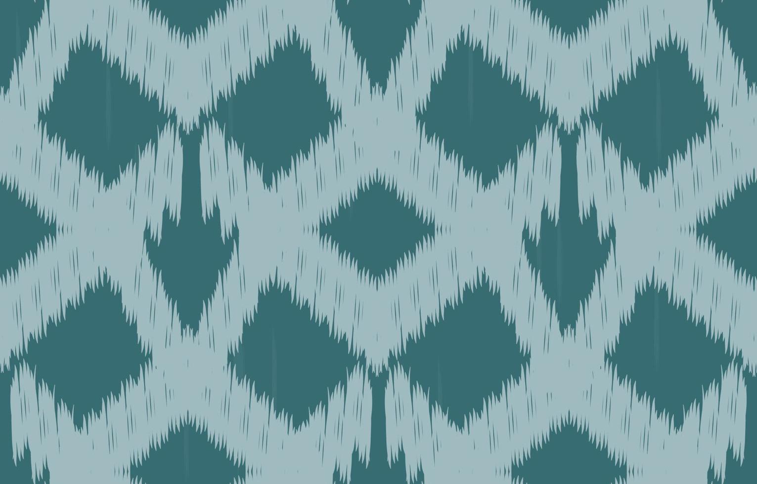 blauer ikat-stoff nahtloses muster geometrischer ethnischer orientalischer traditioneller stickereistil. design für hintergrund, teppich, matte, tapete, kleidung, verpackung, batik, vektorillustration. vektor