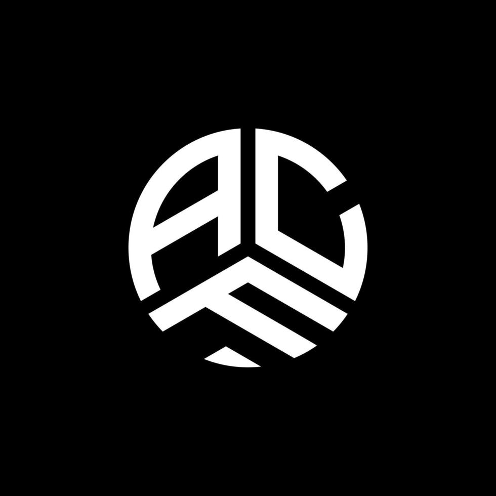 acf brev logotyp design på vit bakgrund. acf kreativa initialer brev logotyp koncept. acf bokstavsdesign. vektor