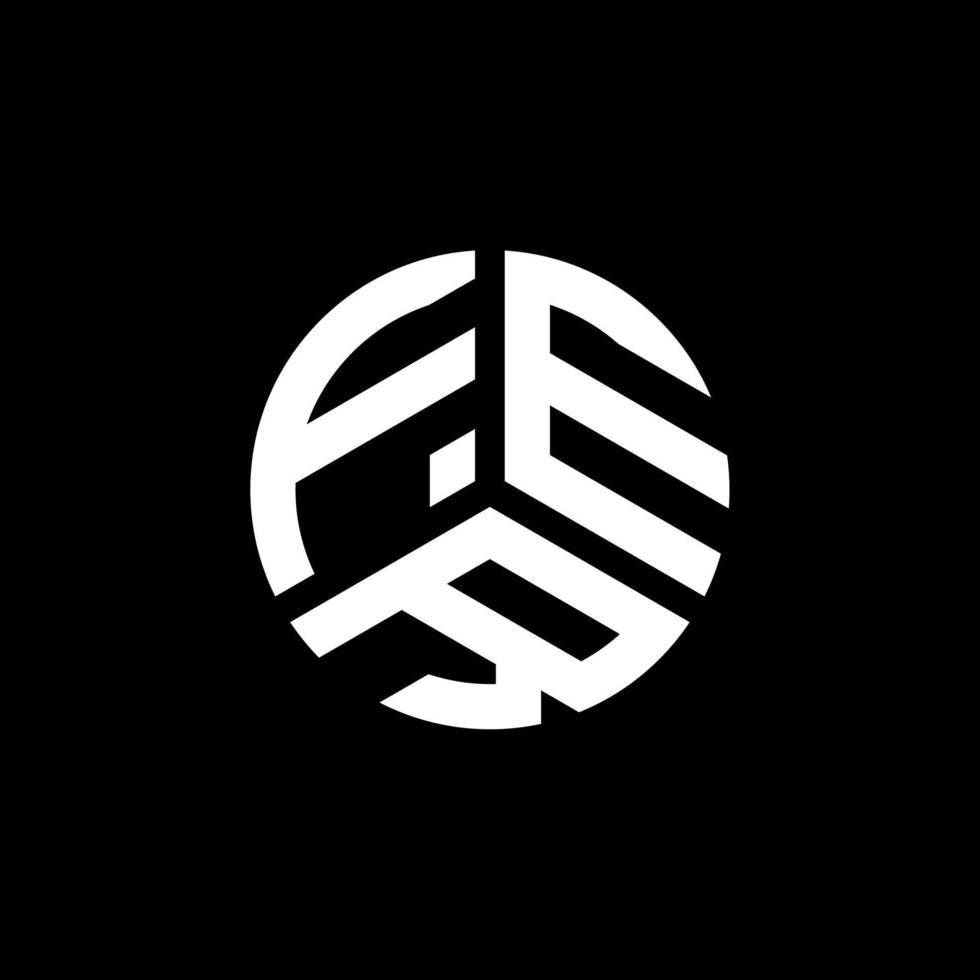 fer-Brief-Logo-Design auf weißem Hintergrund. fer kreative Initialen schreiben Logo-Konzept. fer Briefgestaltung. vektor