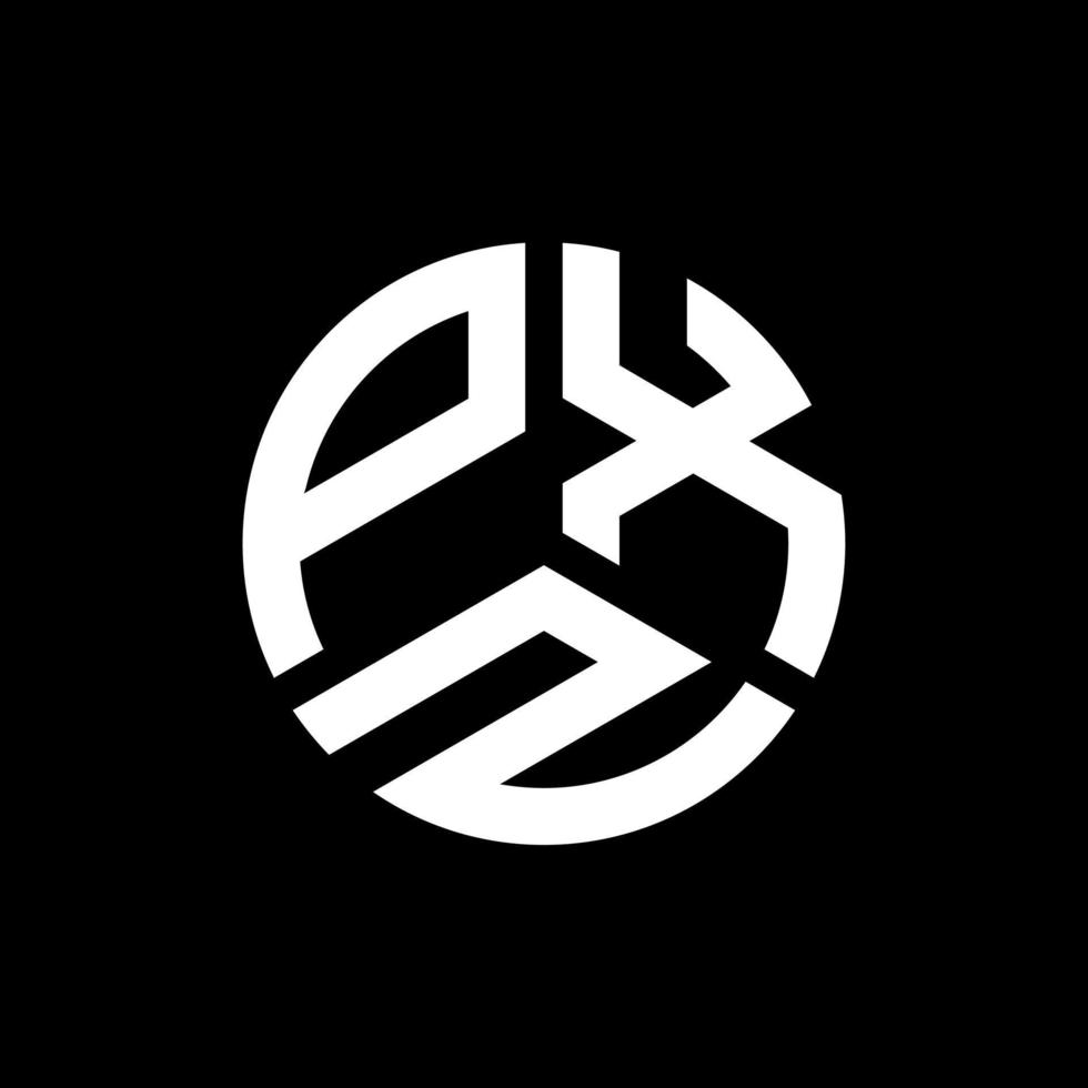pxz brev logotyp design på svart bakgrund. pxz kreativa initialer brev logotyp koncept. pxz bokstavsdesign. vektor
