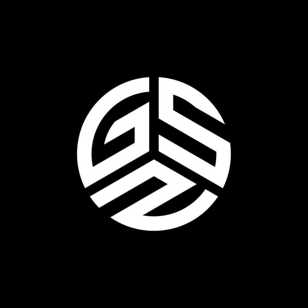 gsz-Brief-Logo-Design auf weißem Hintergrund. gsz kreative Initialen schreiben Logo-Konzept. gsz Briefgestaltung. vektor