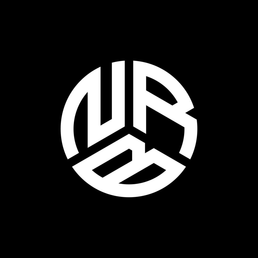 nrb-Buchstaben-Logo-Design auf schwarzem Hintergrund. nrb kreative Initialen schreiben Logo-Konzept. nrb Briefgestaltung. vektor