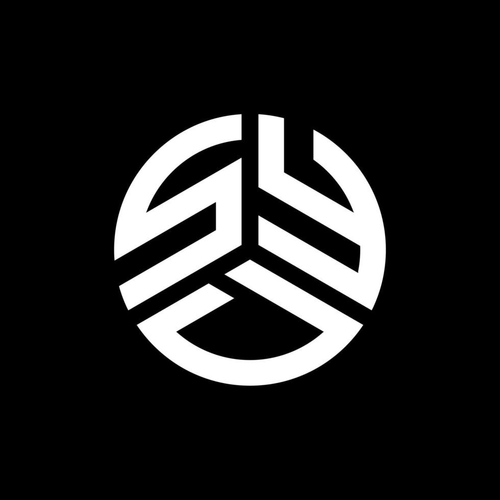 syd-Buchstaben-Logo-Design auf schwarzem Hintergrund. syd kreative Initialen schreiben Logo-Konzept. syd Briefgestaltung. vektor