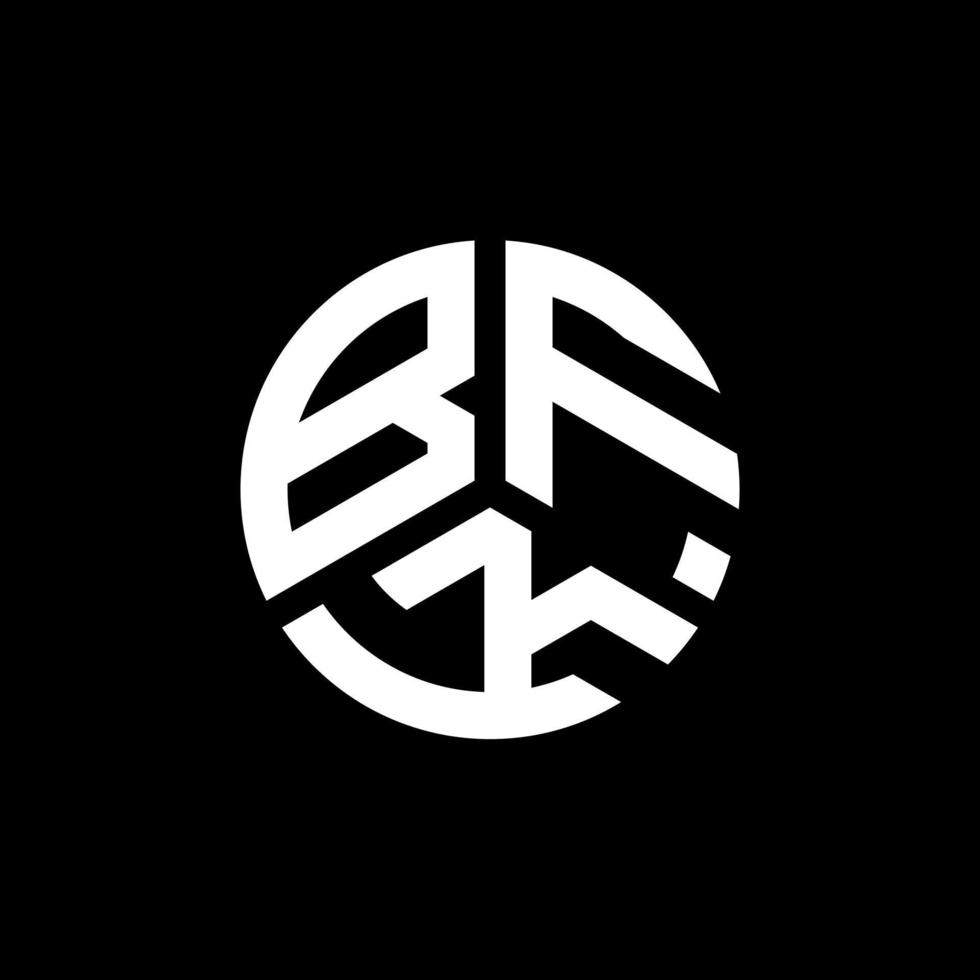 bfk-Brief-Logo-Design auf weißem Hintergrund. bfk kreative Initialen schreiben Logo-Konzept. bfk Briefgestaltung. vektor