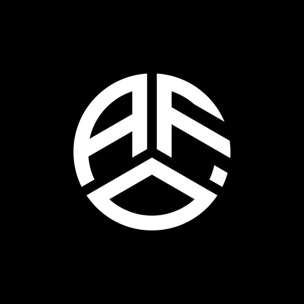 Afo-Brief-Logo-Design auf weißem Hintergrund. afo kreative Initialen schreiben Logo-Konzept. afo Briefgestaltung. vektor
