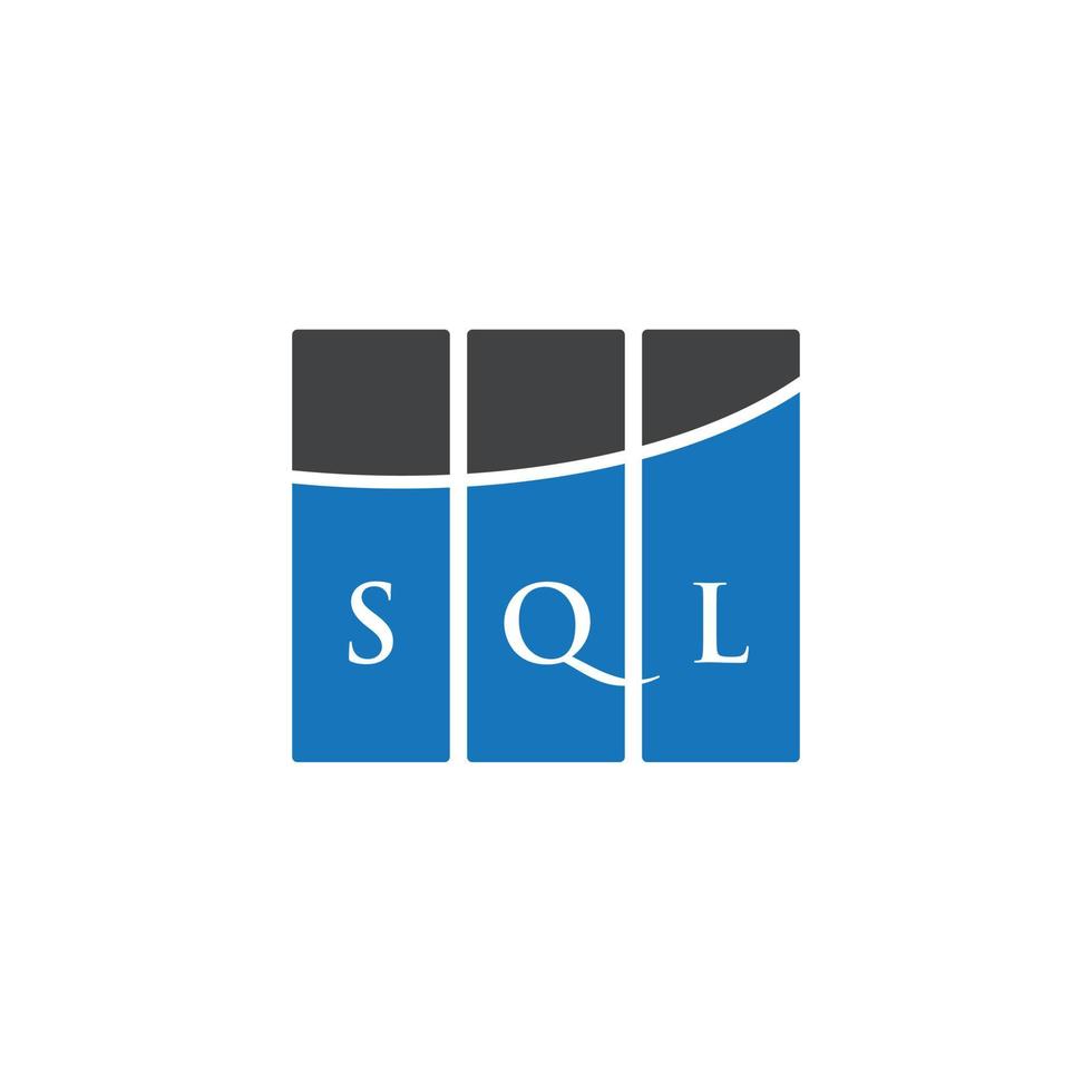 SQL-Brief-Logo-Design auf weißem Hintergrund. sql kreative Initialen schreiben Logo-Konzept. sql briefgestaltung. vektor