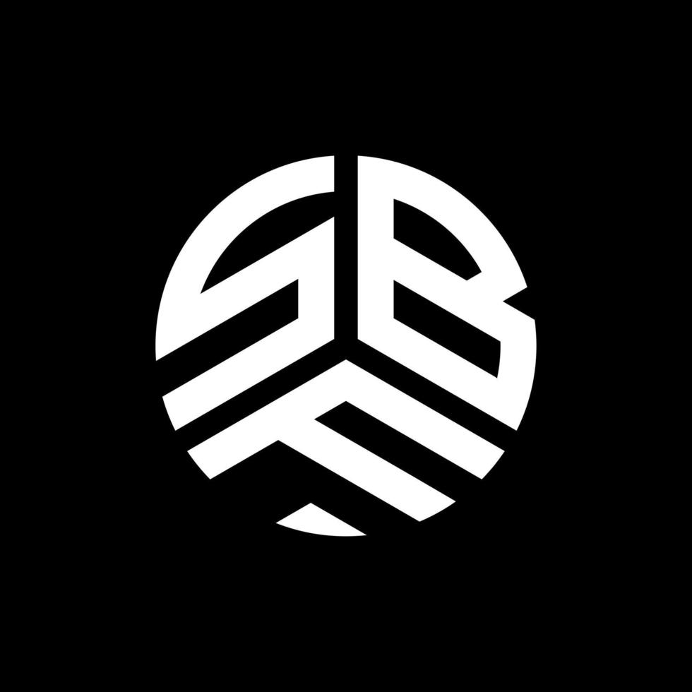 sbf brev logotyp design på svart bakgrund. sbf kreativa initialer brev logotyp koncept. sbf bokstavsdesign. vektor