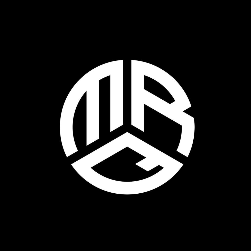 mrq brev logotyp design på svart bakgrund. mrq kreativa initialer brev logotyp koncept. mrq bokstavsdesign. vektor
