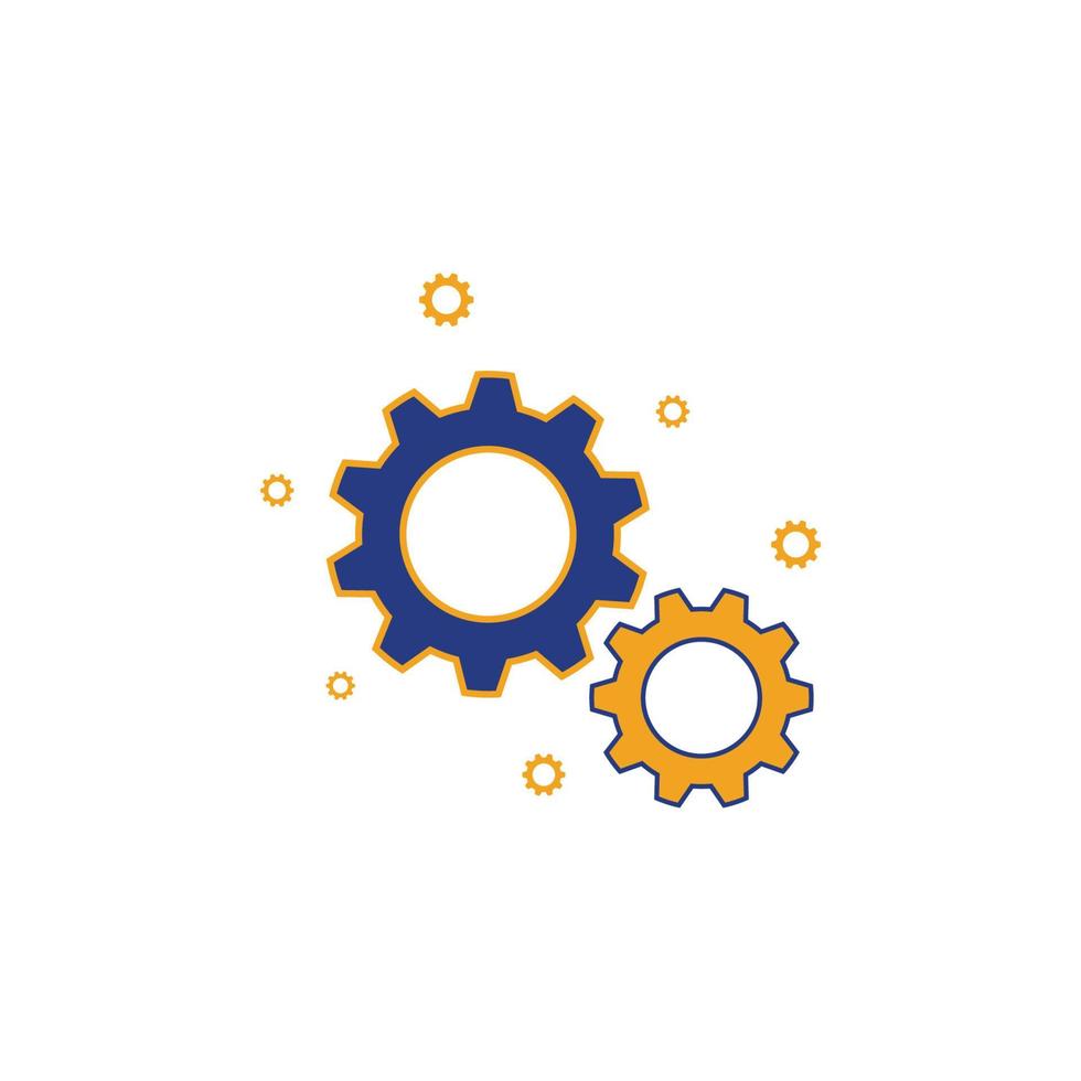 kugghjul logotyp ikon design vektor bakgrundsmall