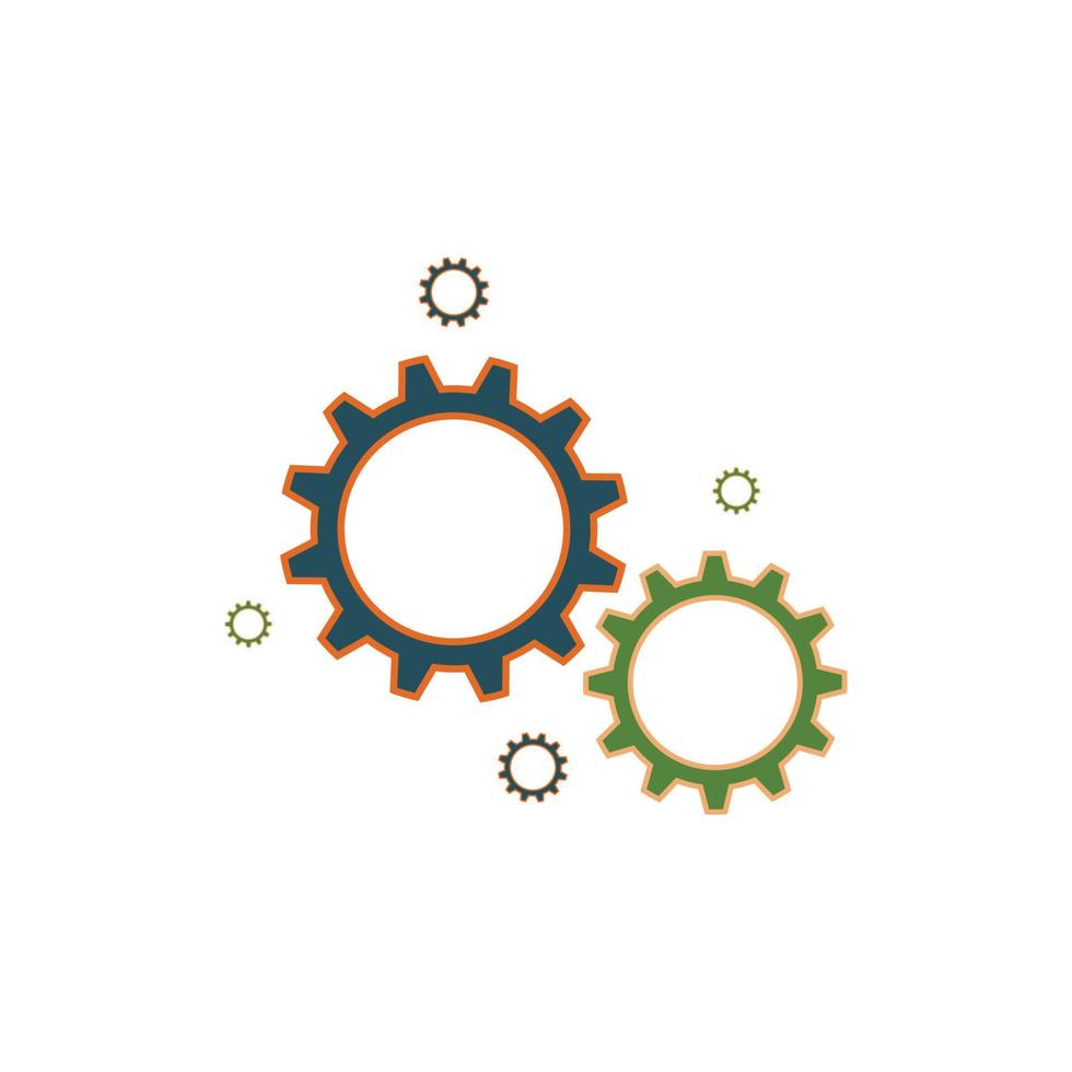 kugghjul logotyp ikon design vektor bakgrundsmall