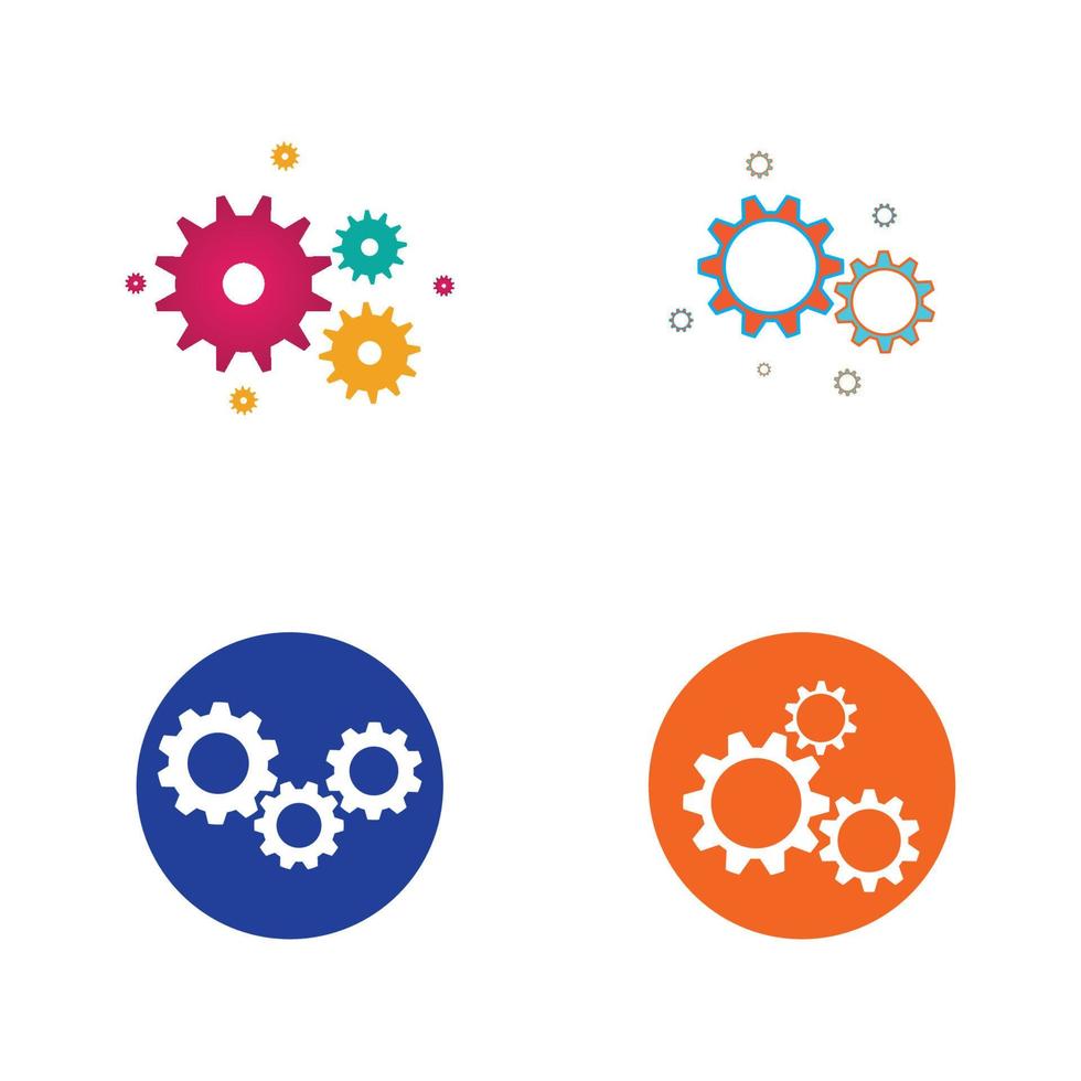 Zahnrad-Logo-Icon-Design-Vektor-Hintergrund-Vorlage vektor