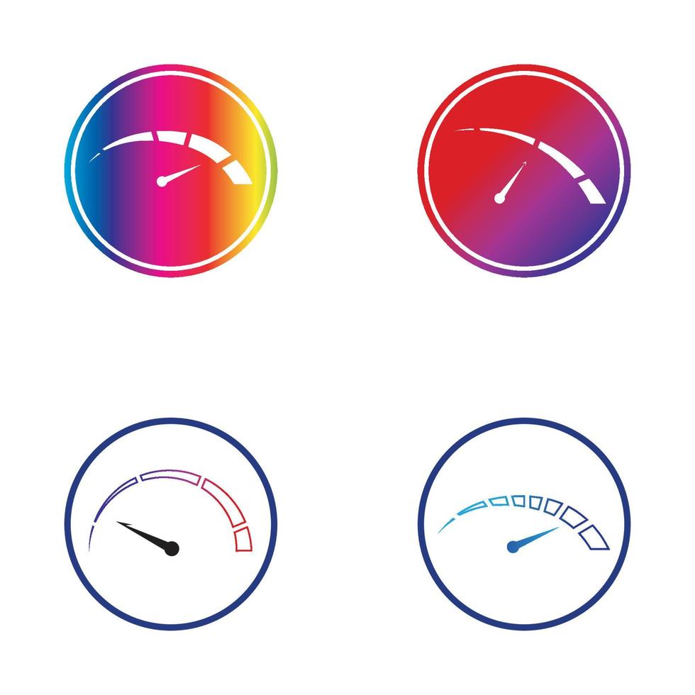 Tachometer-Vektorgrafik-Design-Illustrationsvorlage vektor