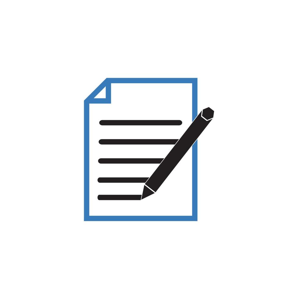 Schreiben Sie Dokument Benutzeroberfläche Umriss Symbol Logo Vektor Illustration