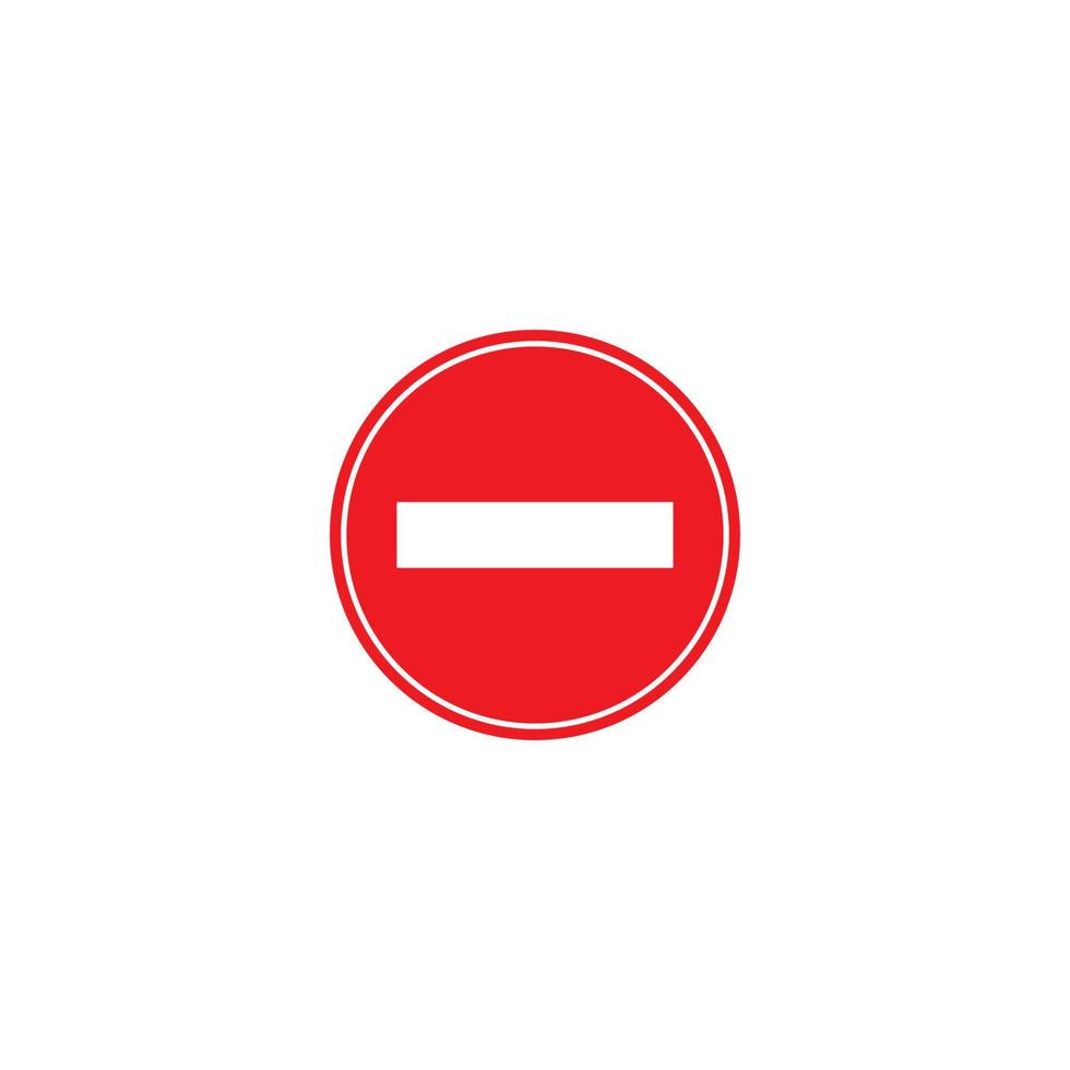 Vektor des leeren Verkehrszeichens auf lokalisiertem weißem Hintergrund