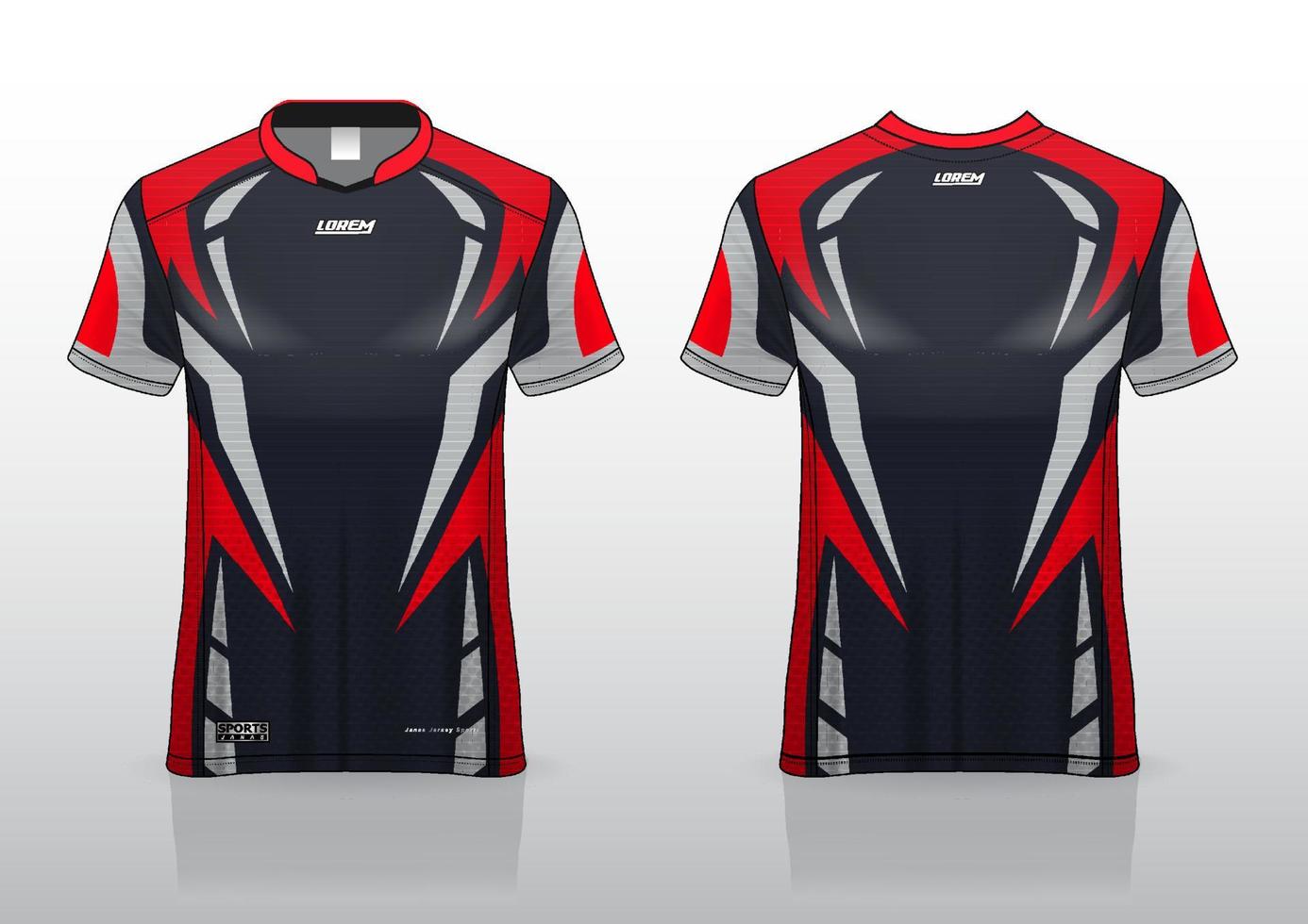 esport jersey gaming design framifrån och bakifrån vektor