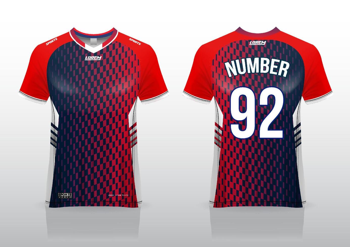 Fußballtrikot-Design für Outdoor-Sportarten vektor