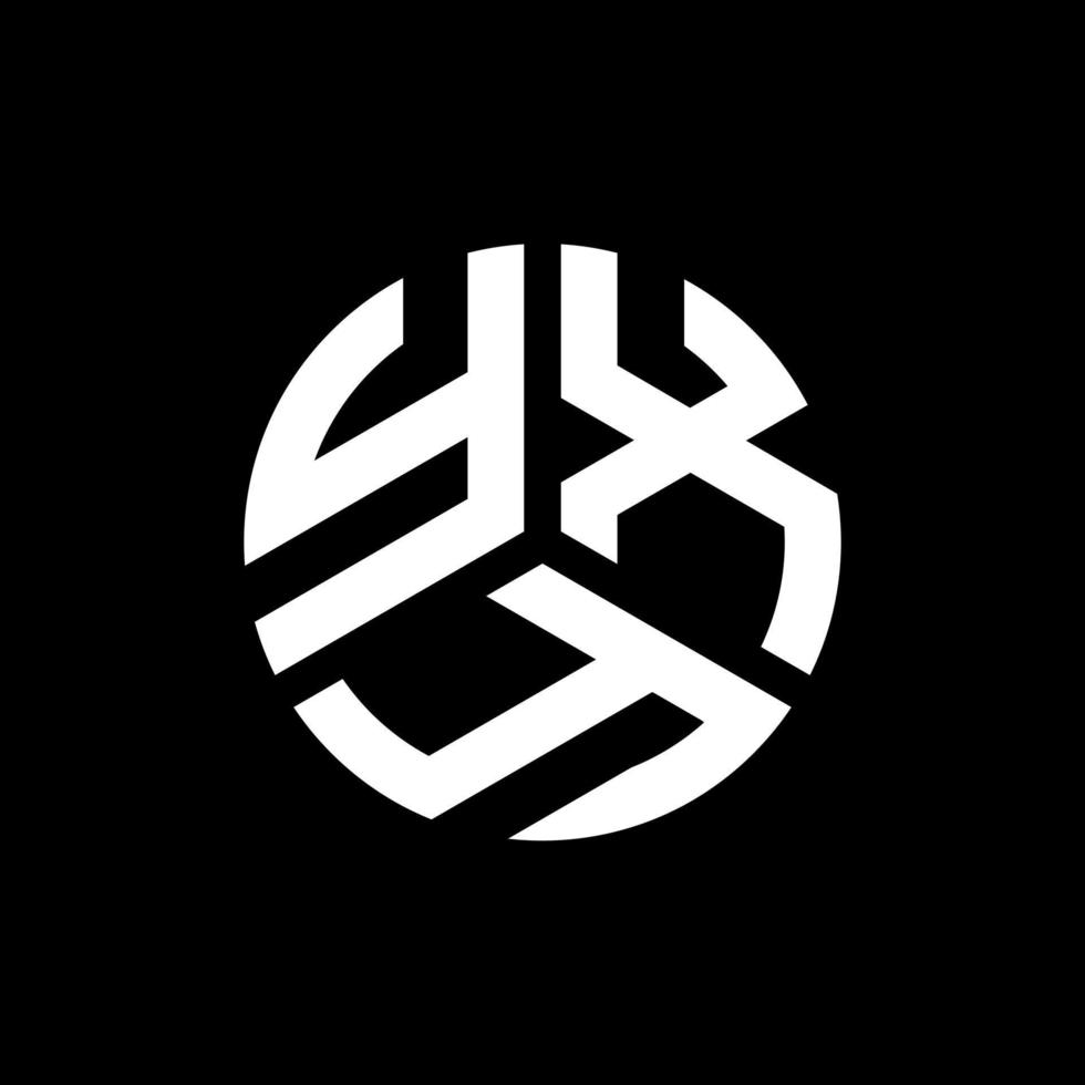 yxy brev logotyp design på svart bakgrund. yxy kreativa initialer brev logotyp koncept. yxy bokstavsdesign. vektor