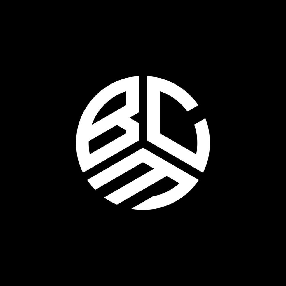 bcm-Brief-Logo-Design auf weißem Hintergrund. bcm kreative Initialen schreiben Logo-Konzept. bcm-Briefgestaltung. vektor